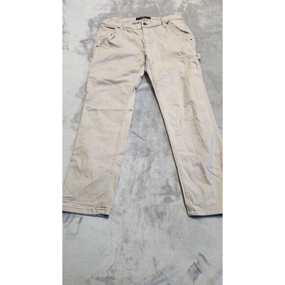 Hollister Baggy Y2K Cream Men’s 34x32 Solid Workwear Carpenter Pants - Picture 5 of 9
